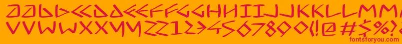 Virtualuncialsoft Font – Red Fonts on Orange Background