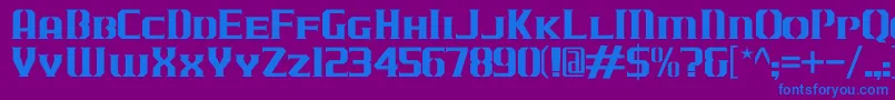 JLogCameronEdgeSmallCaps Font – Blue Fonts on Purple Background