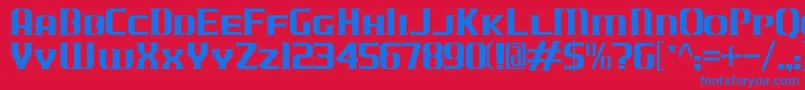 JLogCameronEdgeSmallCaps Font – Blue Fonts on Red Background