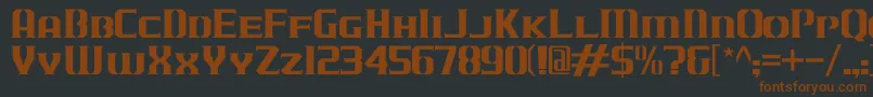 Więcej informacji o czcionce JLogCameronEdgeSmallCaps Czcionka JLogCameronEdgeSmallCaps – brązowe czcionki na czarnym tle