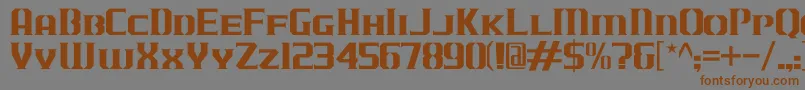 JLogCameronEdgeSmallCaps-fontti – ruskeat fontit harmaalla taustalla