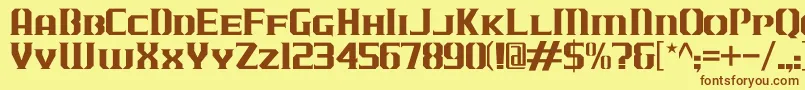JLogCameronEdgeSmallCaps Font – Brown Fonts on Yellow Background