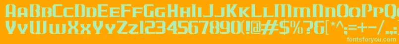 JLogCameronEdgeSmallCaps Font – Green Fonts on Orange Background