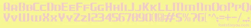 JLogCameronEdgeSmallCaps Font – Pink Fonts on Yellow Background