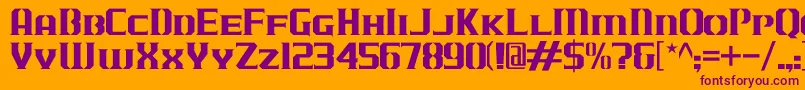 JLogCameronEdgeSmallCaps Font – Purple Fonts on Orange Background