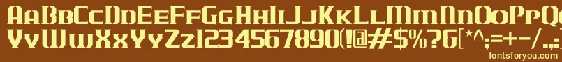 JLogCameronEdgeSmallCaps Font – Yellow Fonts on Brown Background