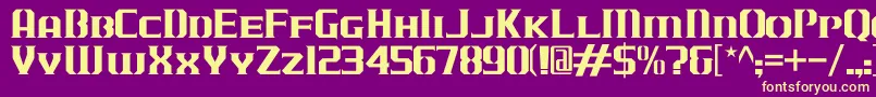 JLogCameronEdgeSmallCaps Font – Yellow Fonts on Purple Background