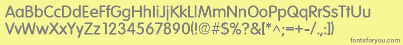 ElementarySfBold Font – Gray Fonts on Yellow Background