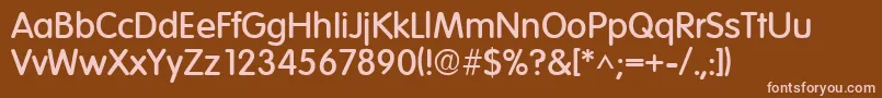 ElementarySfBold Font – Pink Fonts on Brown Background