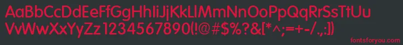 ElementarySfBold Font – Red Fonts on Black Background