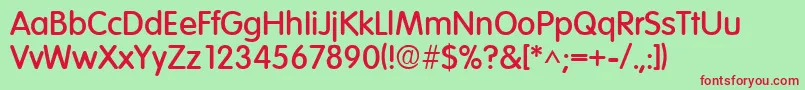 ElementarySfBold Font – Red Fonts on Green Background