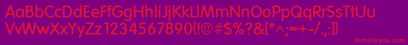 ElementarySfBold Font – Red Fonts on Purple Background