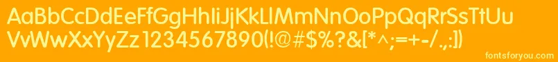 ElementarySfBold Font – Yellow Fonts on Orange Background
