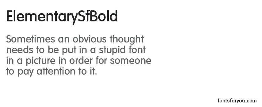 ElementarySfBold Font
