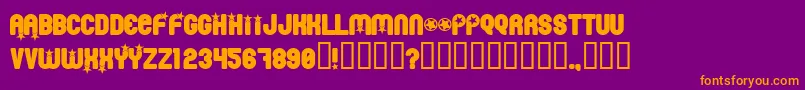 Pornstar Font – Orange Fonts on Purple Background