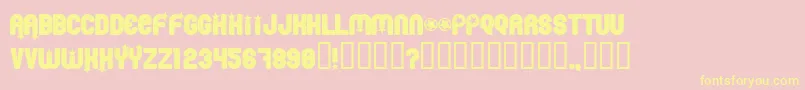 Pornstar Font – Yellow Fonts on Pink Background