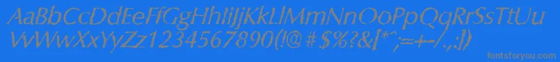 fuente ColumbiarandomItalic – Fuentes Grises Sobre Fondo Azul