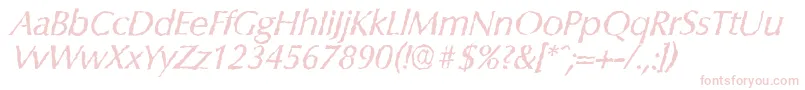 ColumbiarandomItalic Font – Pink Fonts on White Background