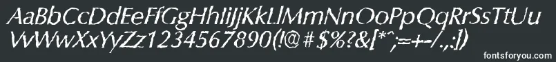ColumbiarandomItalic-Schriftart – Weiße Schriften