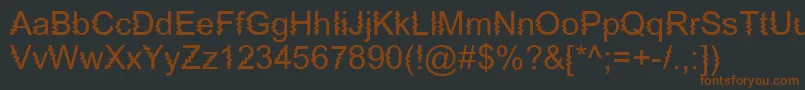 Шрифт ZingDiddlyDooZapped – коричневые шрифты на чёрном фоне
