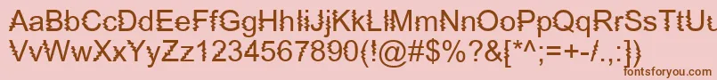 More about ZingDiddlyDooZapped Font ZingDiddlyDooZapped Font – Brown Fonts on Pink Background