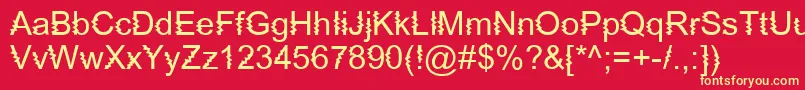 ZingDiddlyDooZapped Font – Yellow Fonts on Red Background