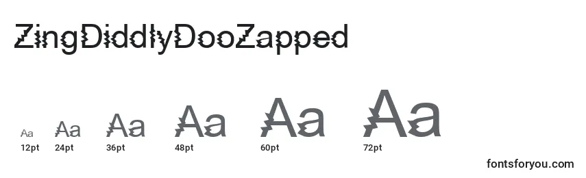 Размеры шрифта ZingDiddlyDooZapped
