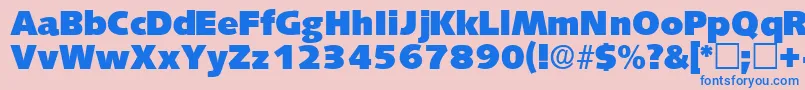 LansettedisplaysskRegular Font – Blue Fonts on Pink Background