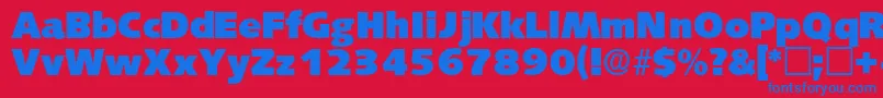 LansettedisplaysskRegular Font – Blue Fonts on Red Background