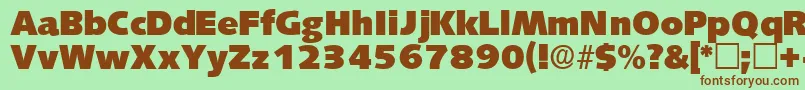 LansettedisplaysskRegular Font – Brown Fonts on Green Background