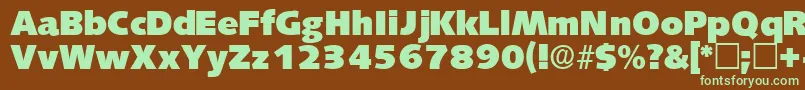 LansettedisplaysskRegular Font – Green Fonts on Brown Background