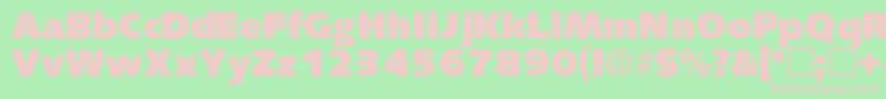 LansettedisplaysskRegular Font – Pink Fonts on Green Background