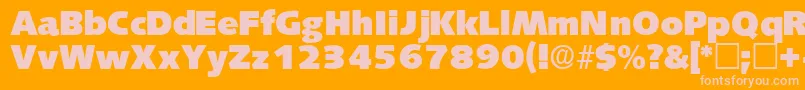 LansettedisplaysskRegular Font – Pink Fonts on Orange Background