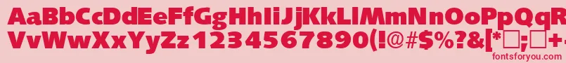 LansettedisplaysskRegular Font – Red Fonts on Pink Background