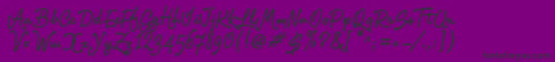 Pr8Charade Font – Black Fonts on Purple Background