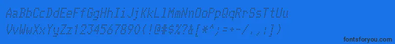 TelidonrgItalic Font – Black Fonts on Blue Background