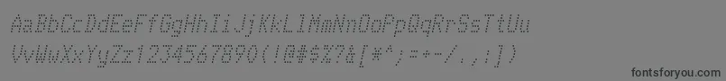 Шрифт TelidonrgItalic – чёрные шрифты на сером фоне