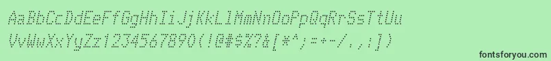 TelidonrgItalic Font – Black Fonts on Green Background