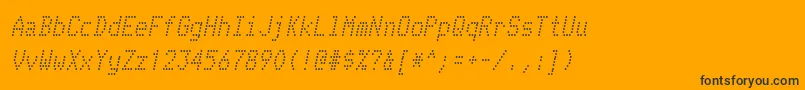 TelidonrgItalic Font – Black Fonts on Orange Background
