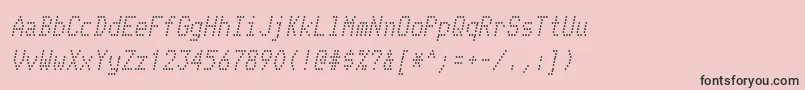 TelidonrgItalic-Schriftart – Schwarze Schriften auf rosa Hintergrund