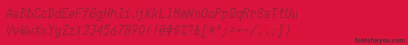 TelidonrgItalic Font – Black Fonts on Red Background