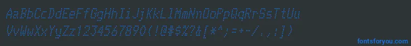 Шрифт TelidonrgItalic – синие шрифты на чёрном фоне