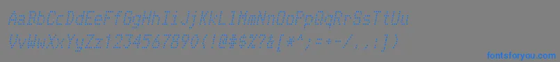 TelidonrgItalic Font – Blue Fonts on Gray Background