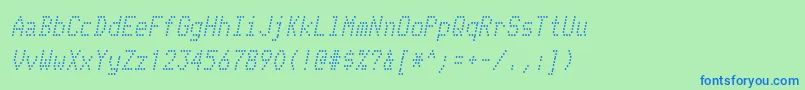 Шрифт TelidonrgItalic – синие шрифты на зелёном фоне