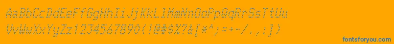 TelidonrgItalic Font – Blue Fonts on Orange Background