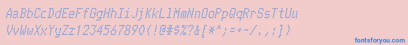 TelidonrgItalic Font – Blue Fonts on Pink Background