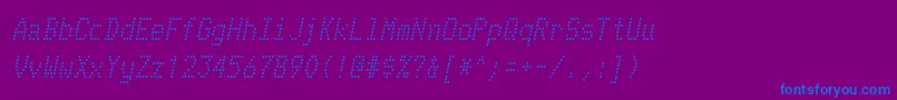 TelidonrgItalic Font – Blue Fonts on Purple Background