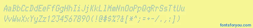 TelidonrgItalic Font – Blue Fonts on Yellow Background