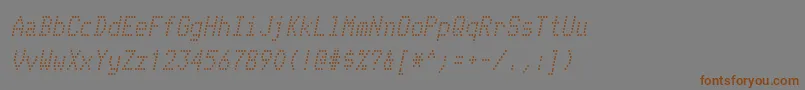 Шрифт TelidonrgItalic – коричневые шрифты на сером фоне