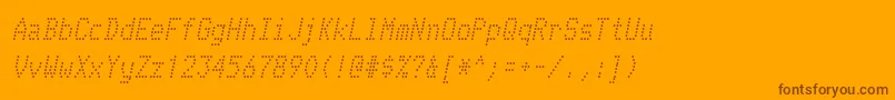 Шрифт TelidonrgItalic – коричневые шрифты на оранжевом фоне